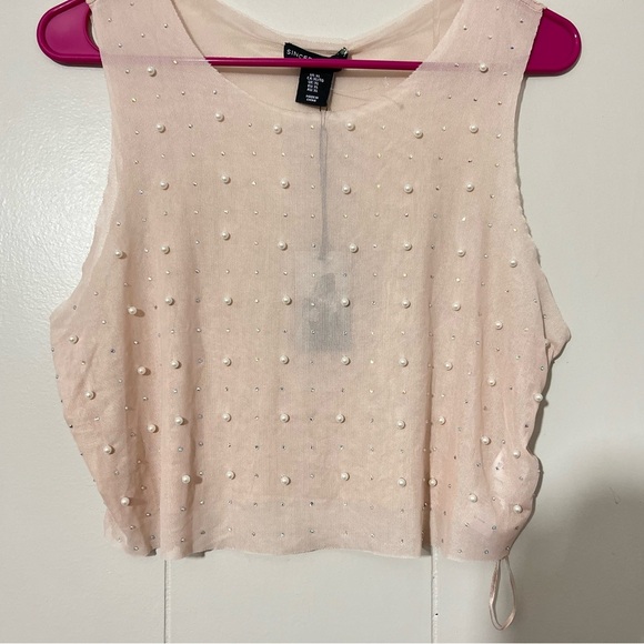 Sincerely Jules Womens Crop Top Embellish Size XL - Picture 2 of 7